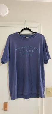 Seagrove Beach Market Cafe Comfort Colors Garment Dye T-Shirt Blue Large